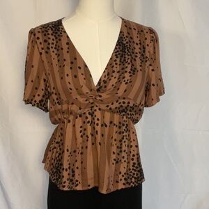NWT Saltwater Lux leopard print top size S